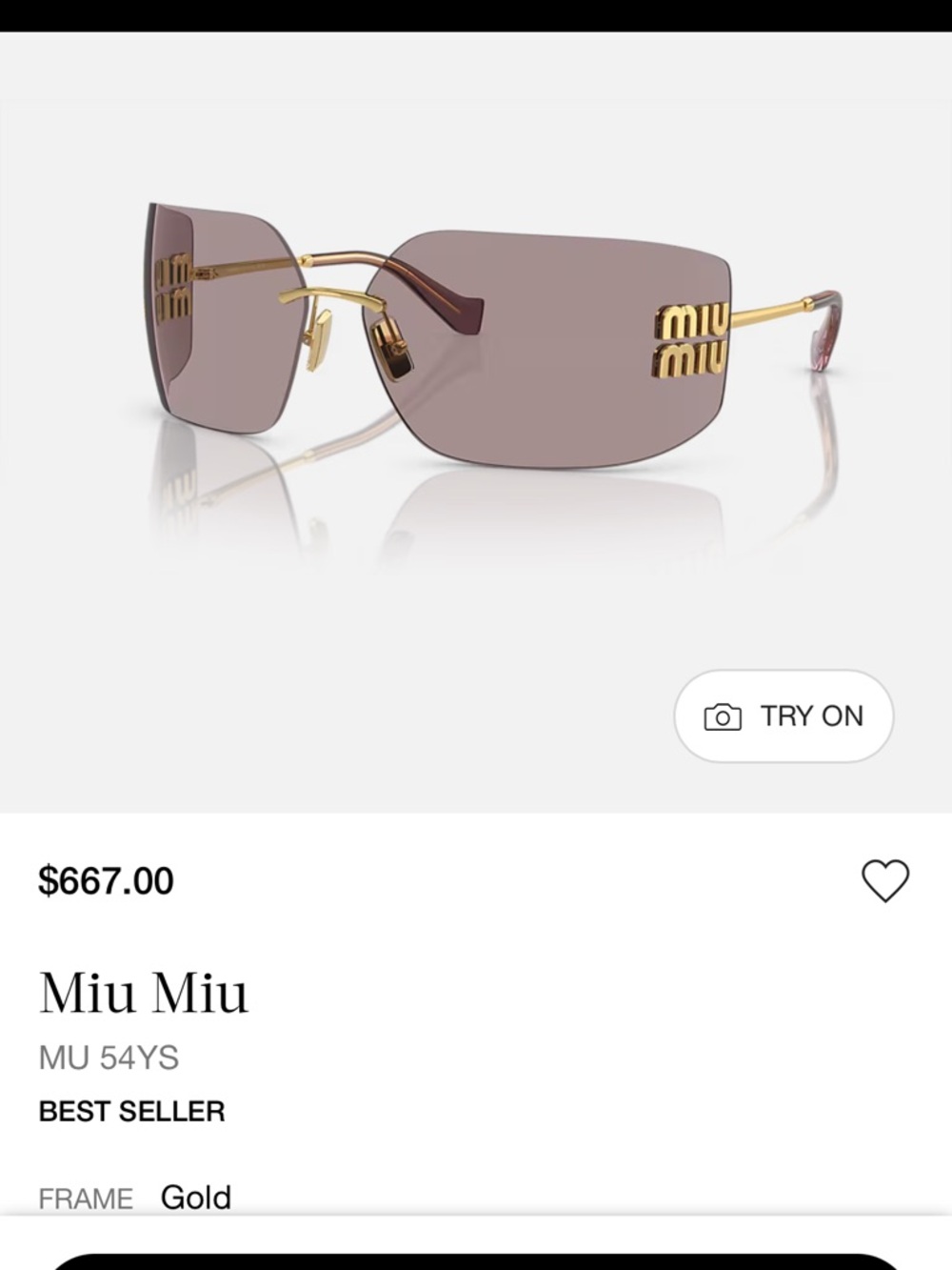 Miu Miu Aube Sunglasses (Brown-Gray)
